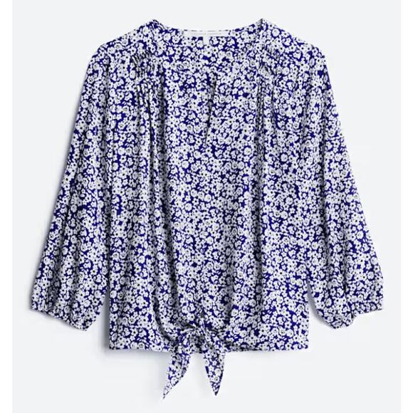 Collective Concepts (L) Naline Pleat Detail Tie Top - Stitch Fix V Neck Blouse - Picture 6 of 11